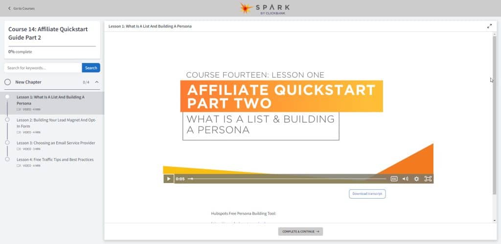 Course 14: Affiliate Quickstart Guide Part 2